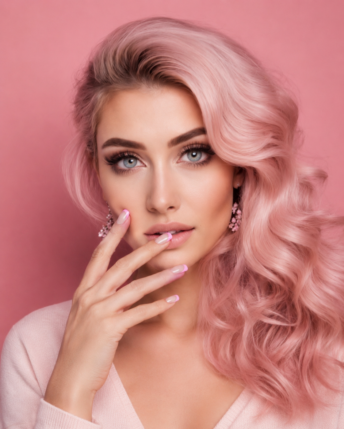 Frosted Pink ~ Luxe Mani ~ Press on Nails