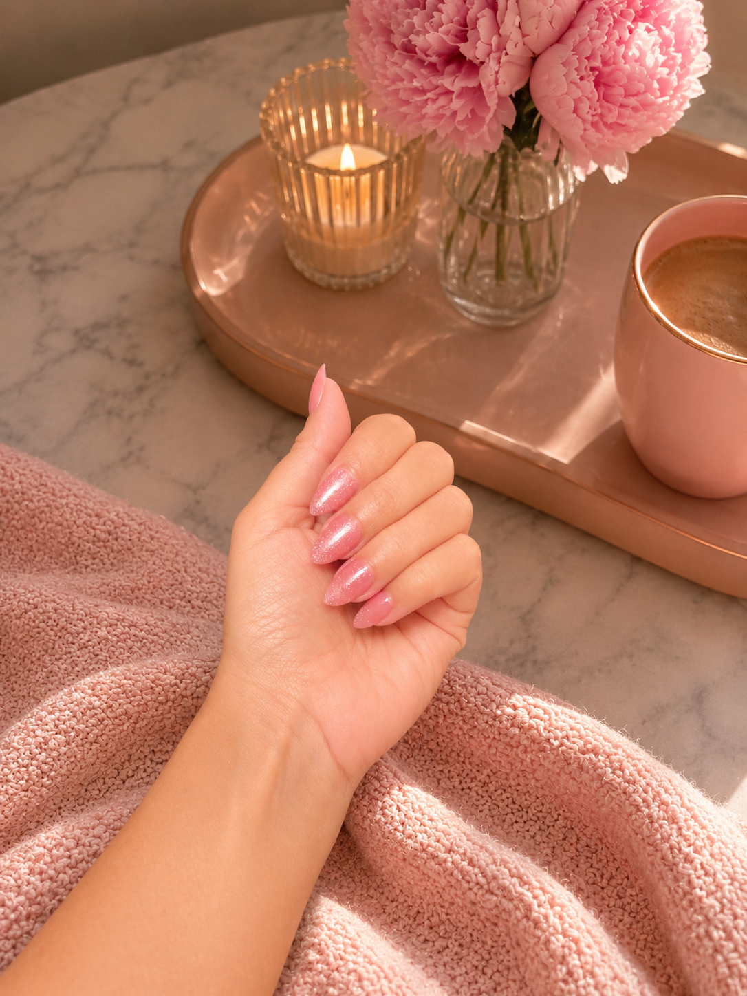 Pink Aurora ~ Luxe Mani ~ Press on Nails